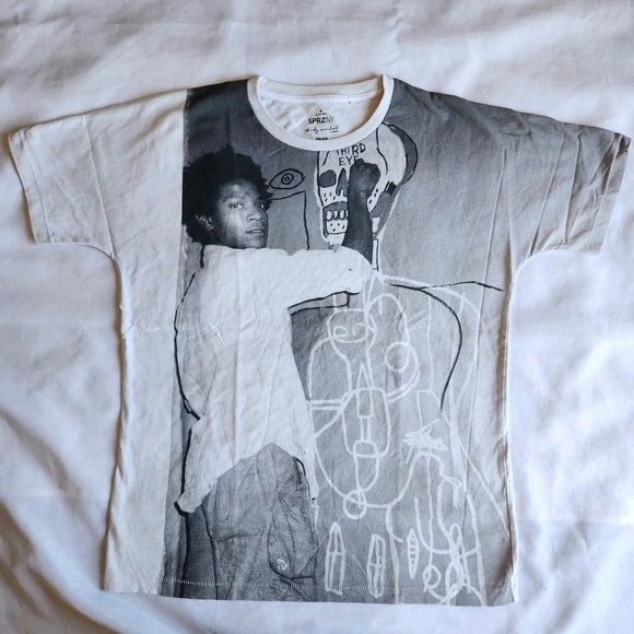 Uniqlo x Jean Michel Basquiat x SPRZ NY Andy Warhol White M Graphic T-Shirt Tee - Picture 1 of 10